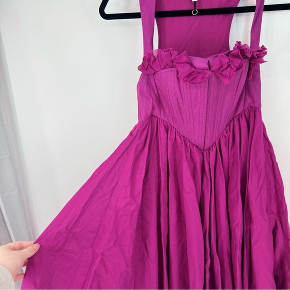 Twenty 8 Twelve Corset Structured Top Purple Princess Fit and Flare Dress - Picture 4 of 5